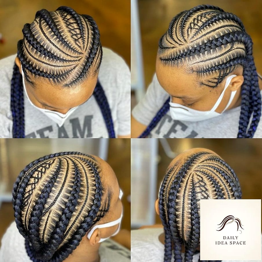 27 Cornrows Braids For Black Women Ideas Every Woman Needs to See 23 All-Back Stitch Cornrows