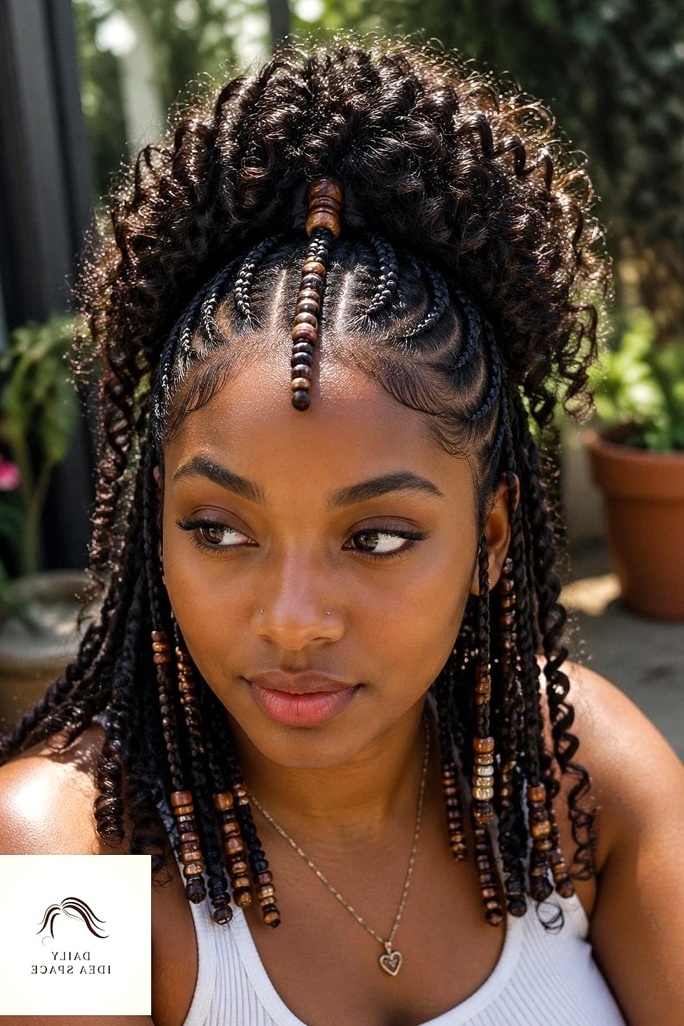 25 Fulani Braids With Curls Ideas That Are Dreamy and So Inspiring 6 Beaded Fulani Braids with Curled Tips