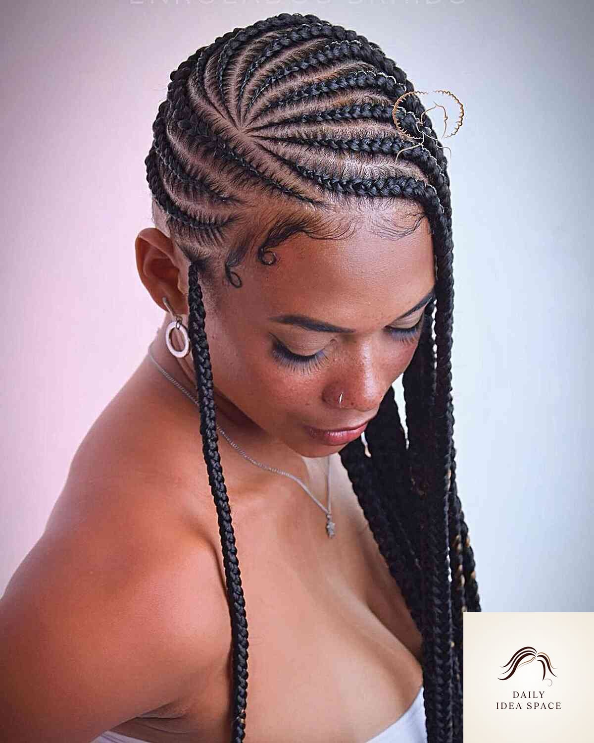 Beautiful Lemonade Braids with Baby Hairs