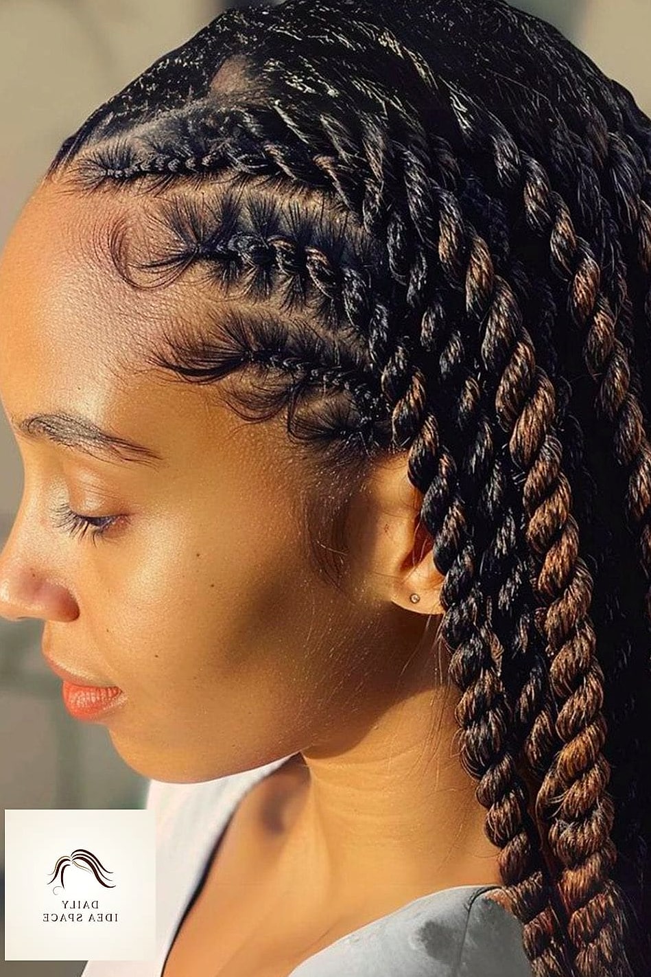 23 Big Cornrows Hairstyles Inspo Ideas Worth Pinning Immediately 22 Big Cornrows With Twisted Baby Hair