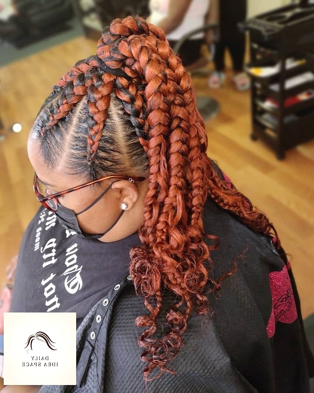 30 Braid Hairstyles For Black Women Ideas You Need to Try Next 11 Black Braids with Copper Ends