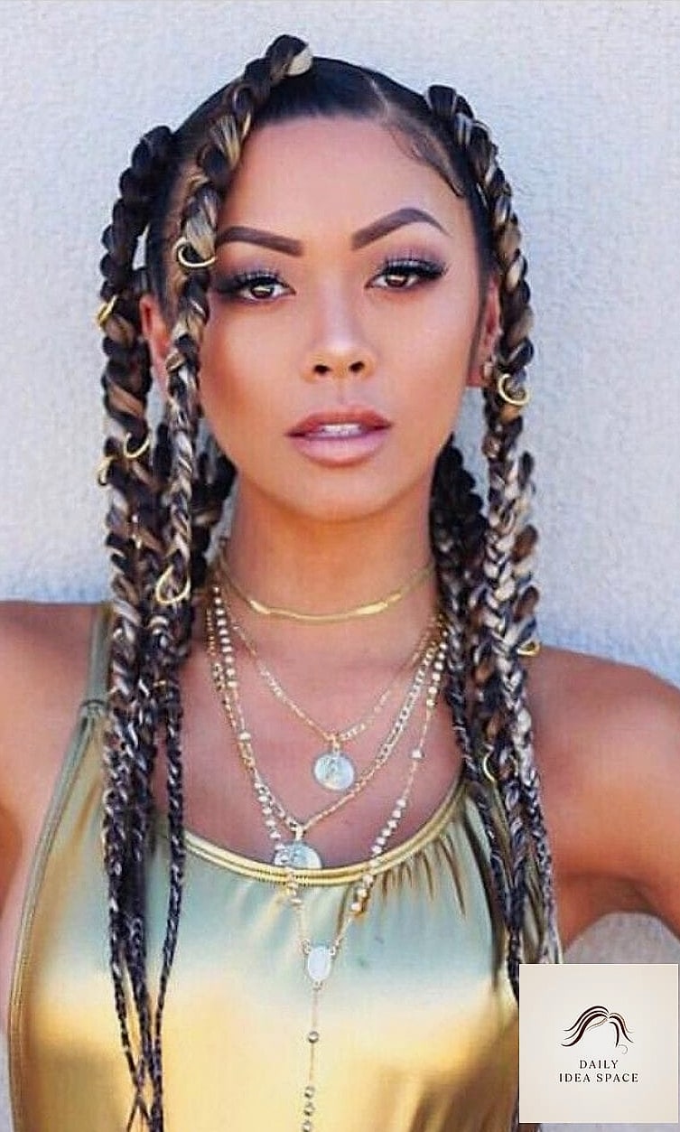 25 Blonde Braids Ideas That Are Going Viral on Pinterest Right Now 25 Blonde Braids with Silver Cuffs