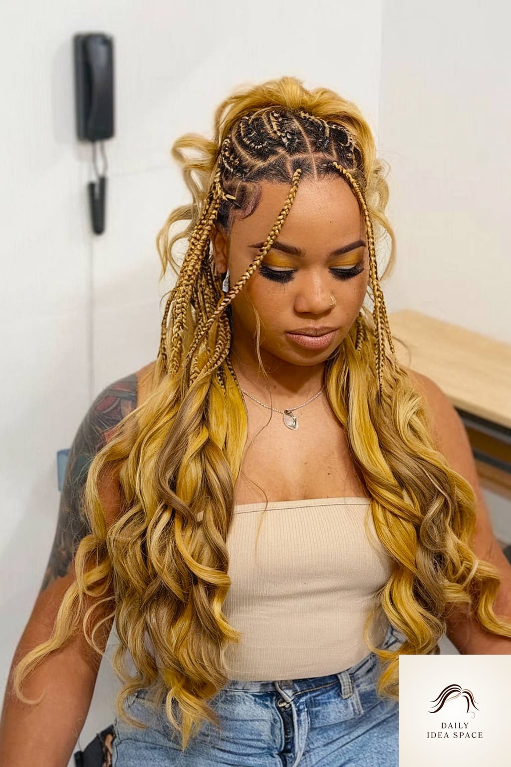 27 French Curls Braids Ideas That Every Stylist Needs to See 3 Blonde French Curls