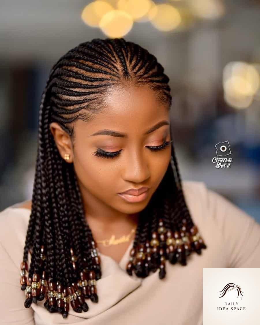 22 Ghana Braids Ideas That Will Transform Your Look 9 Bob-Length Ghana Braids