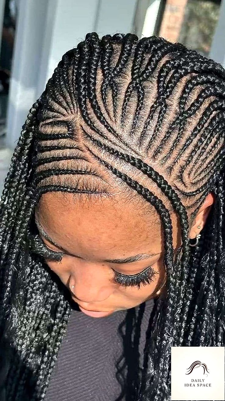 Bohemian Braids with a Curved Part