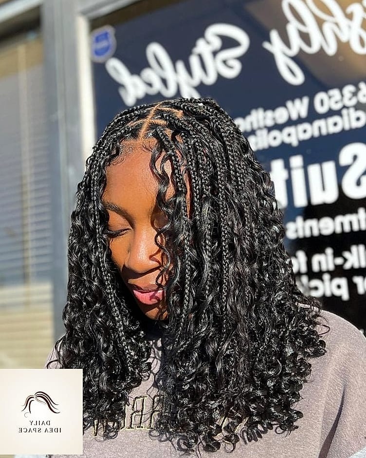 Bohemian Braids with Curtain-Style Framing