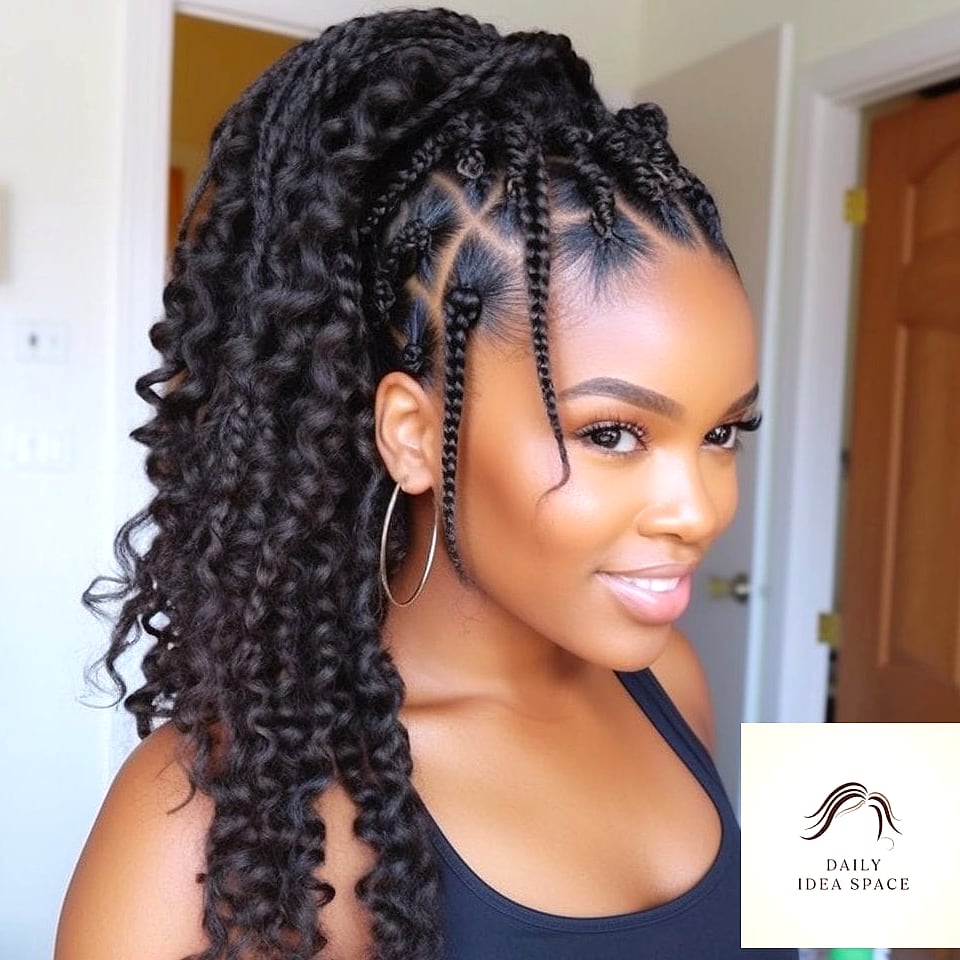 30 Braid Hairstyles For Black Women Ideas You Need to Try Next 29 Boho Braids with Loose Curls