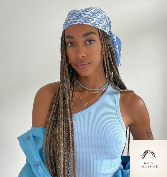 25 Tranças Box Braids Ideas That Are Going Viral on Pinterest Right Now 11 Box braids with Bandana