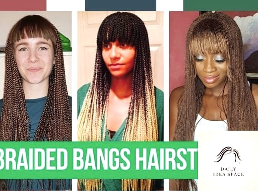 Braided Bangs with Loose Hair