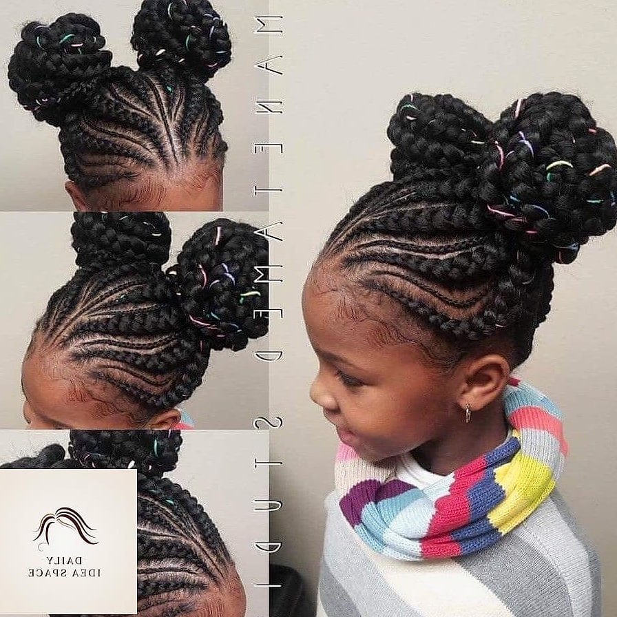 23 Kids Braided Hairstyles Inspo Ideas Worth Pinning Immediately 18 Braided Bun Duo
