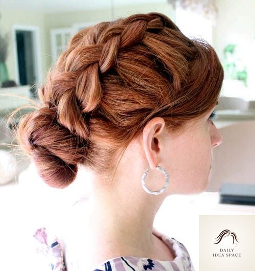 30 Easy Braided Hairstyles Ideas You Need to Try Next 2 Braided Bun for Thick Hair