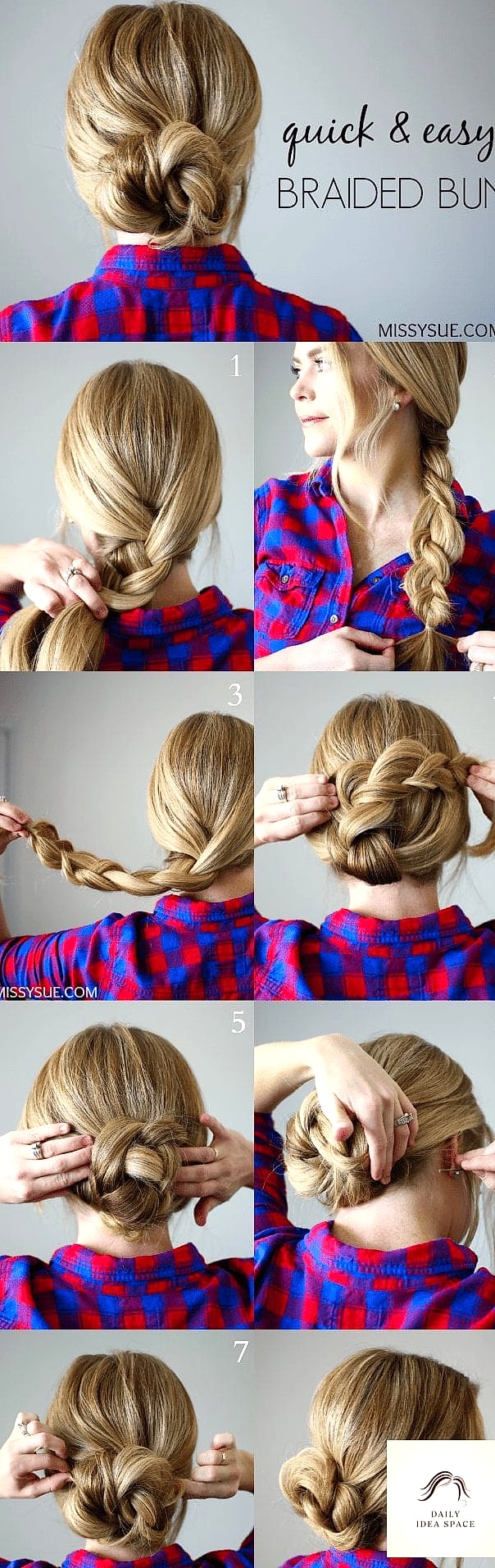 22 Quick Braided Hairstyles Ideas That Will Transform Your Look 12 Braided Bun