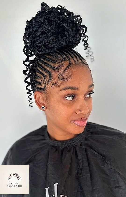 27 Scalp Braids Ideas Every Woman Needs to See 16 Braided Bun Updo