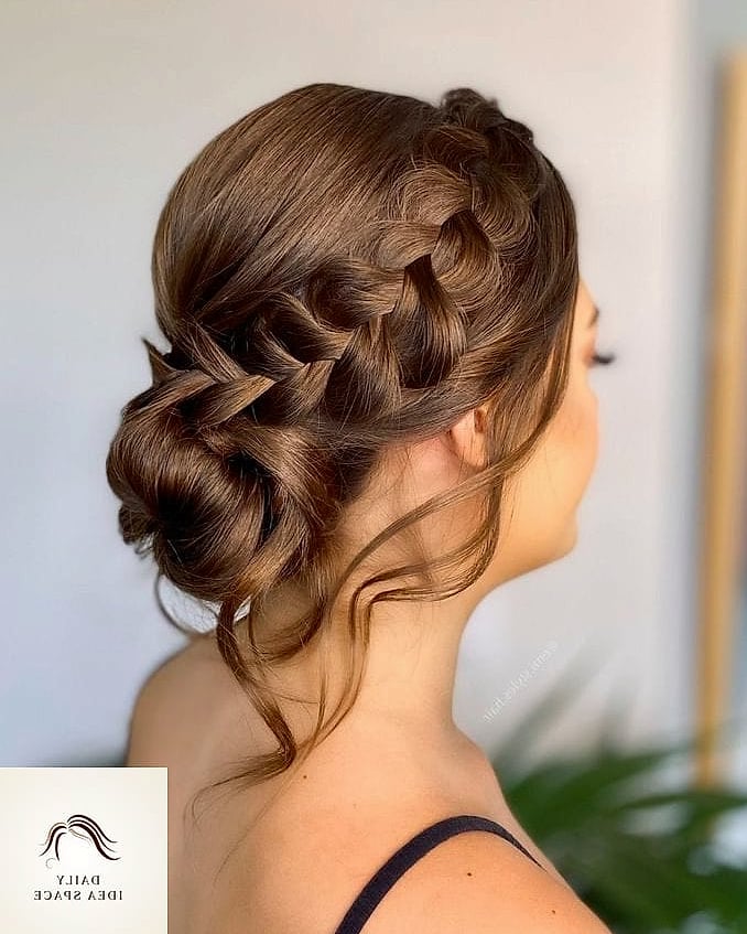 24 Cute Braided Hairstyles Ideas That Are Absolutely Stunning 13 Braided Low Bun for Fine Hair