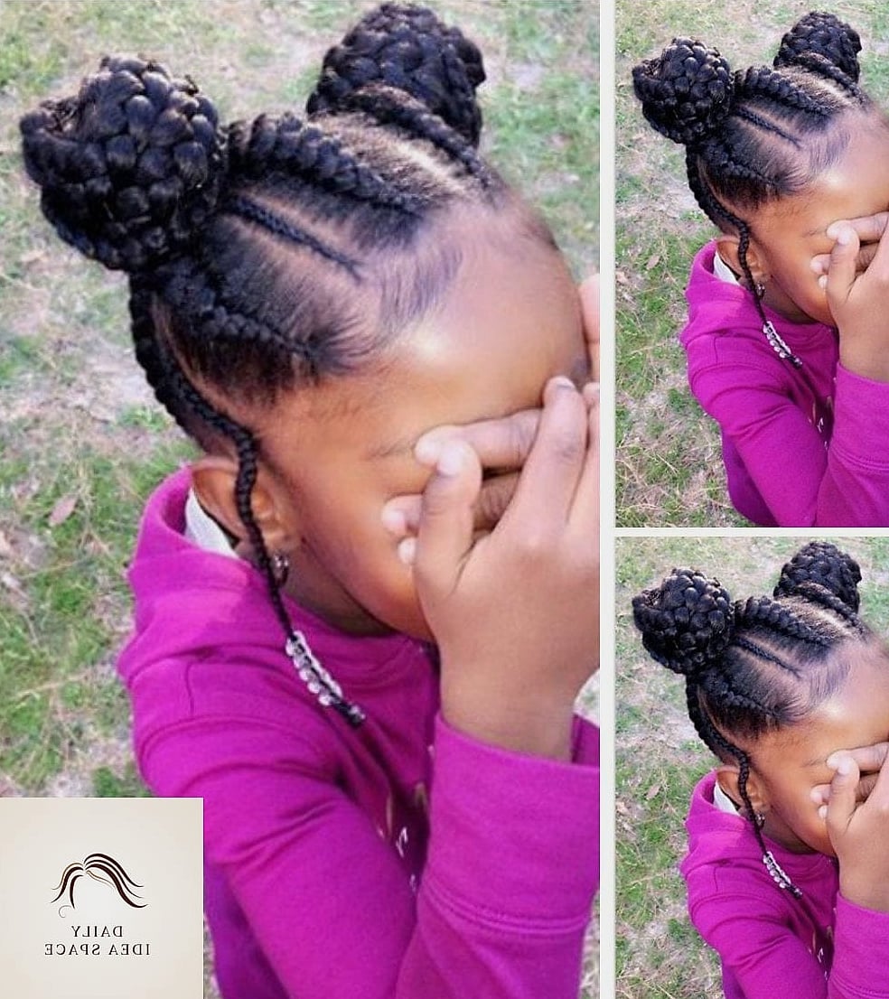 23 Kids Braided Hairstyles Inspo Ideas Worth Pinning Immediately 22 Braided Low Bun