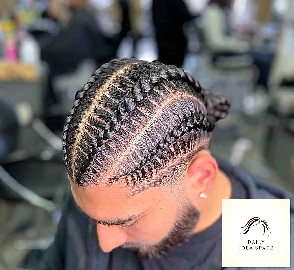 25 Braids For Men Ideas That Are Going Viral on Pinterest Right Now 6 Braided Man Bun