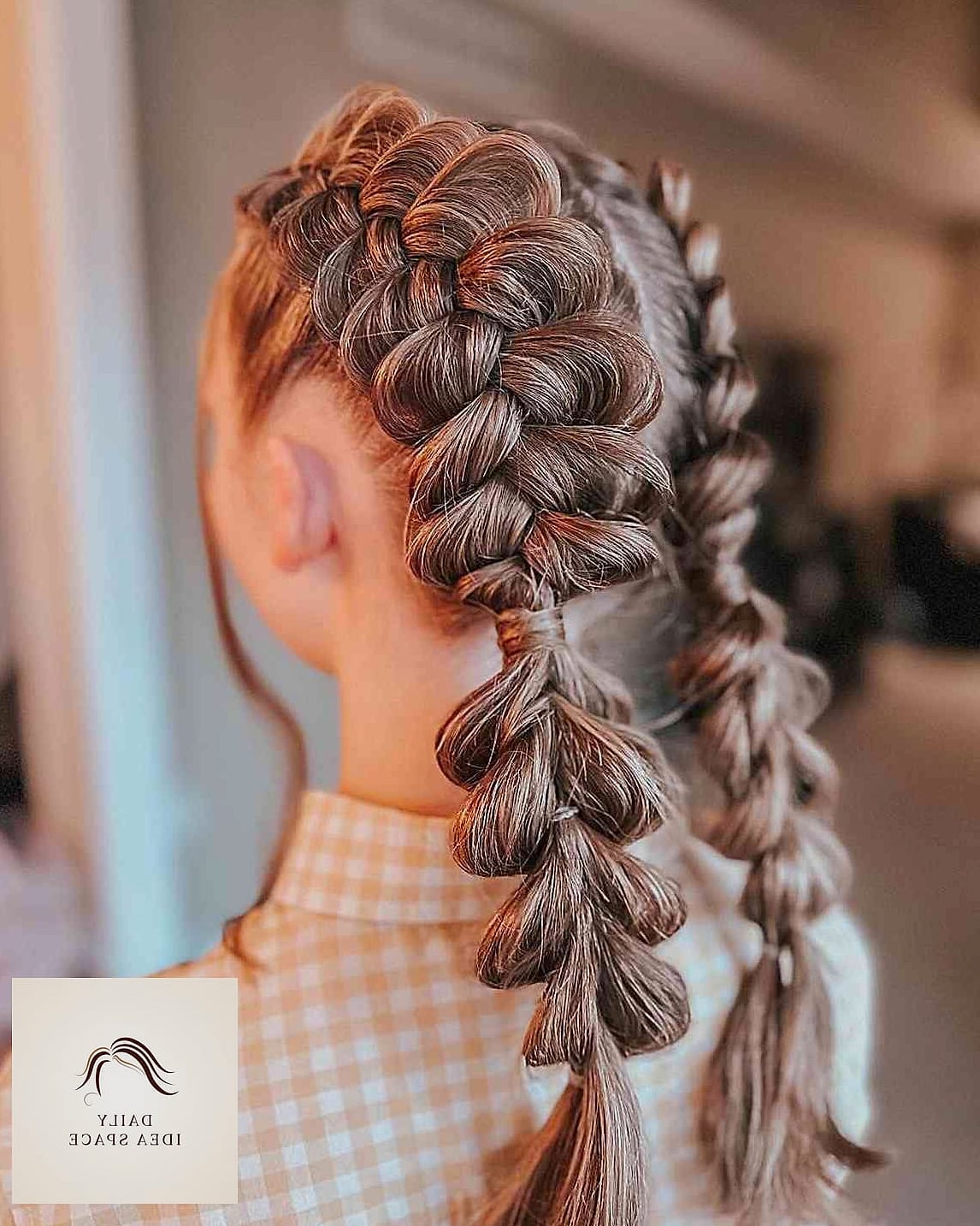 Braided Pigtail Buns