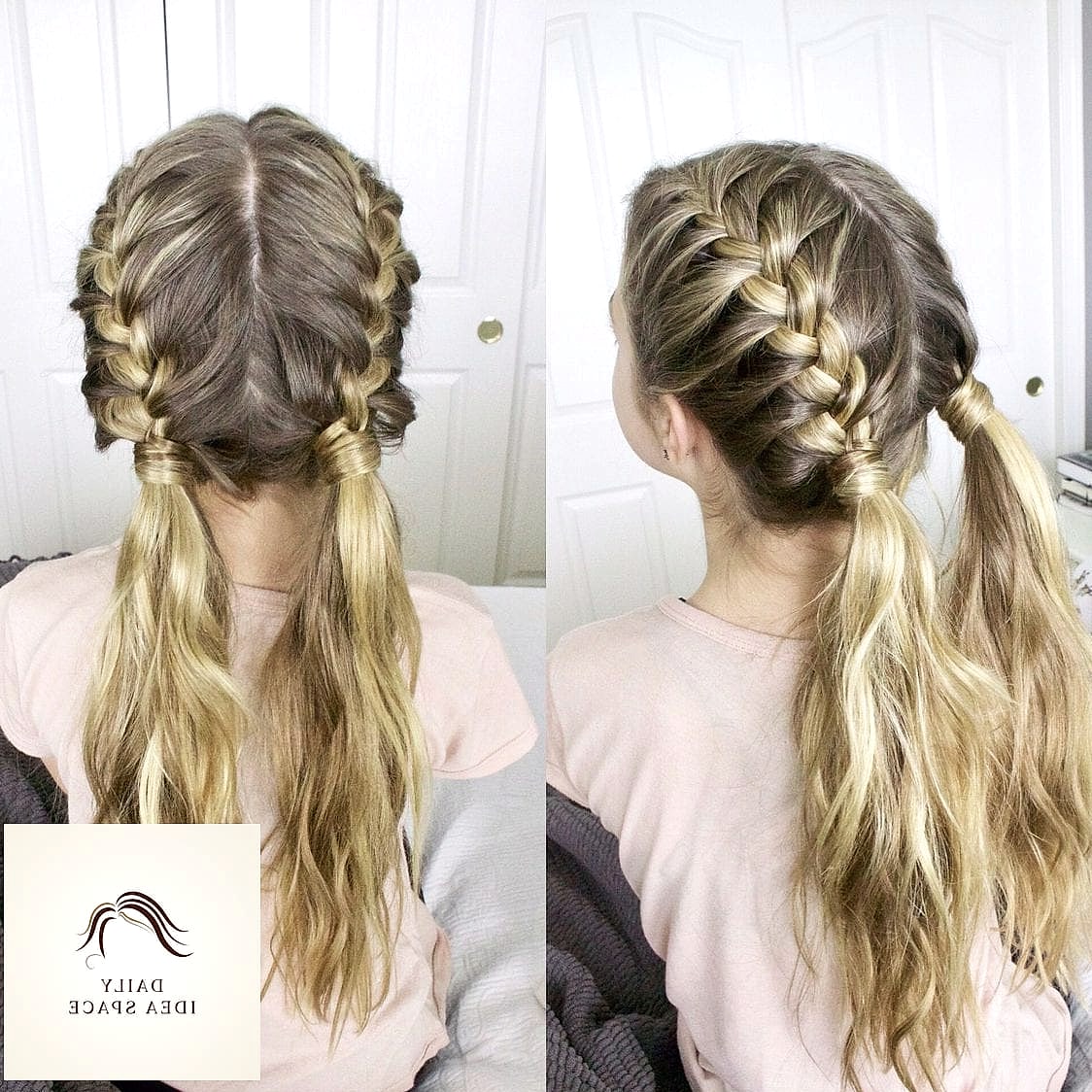 22 Two Braids Ideas That Will Transform Your Look 13 Braided Pigtails with Curly Ends
