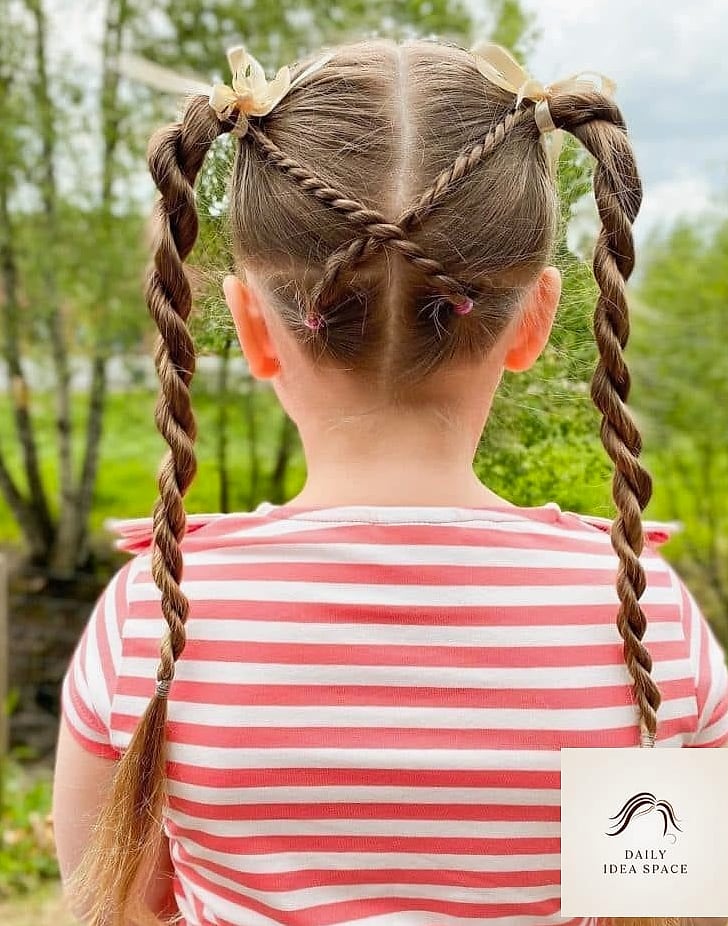 22 Two Braids Hairstyle Ideas That Will Transform Your Look 6 Braided Pigtails with Bangs