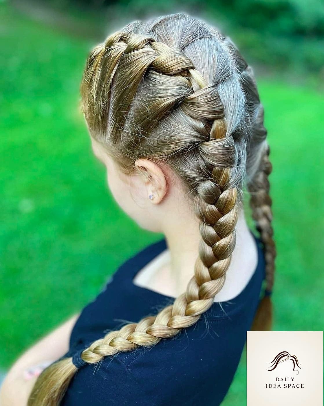 Braided Pigtails With a Bandana
