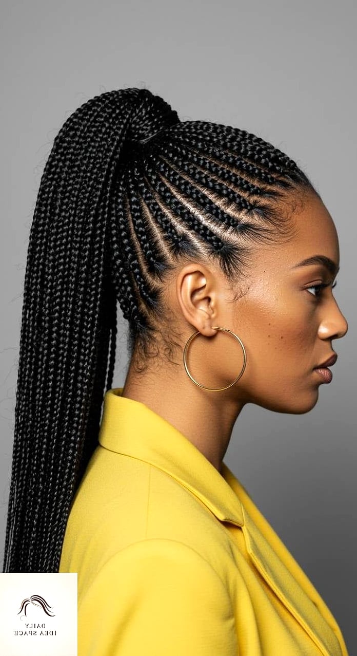 27 Scalp Braids Ideas Every Woman Needs to See 20 Braided Ponytail With Loose Ends