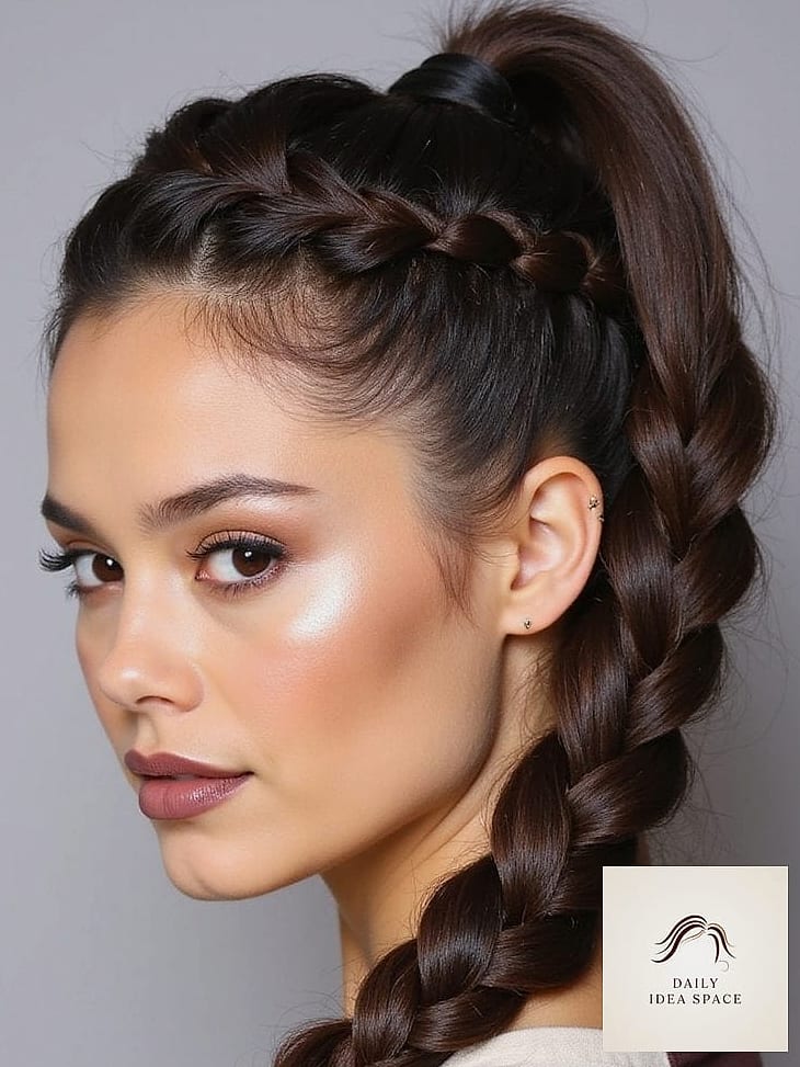 25 How To Style Braids Ideas That Are Dreamy and So Inspiring 21 Braided Ponytail with Curls