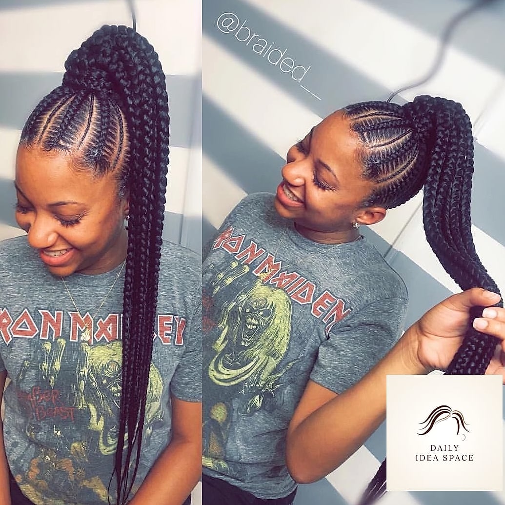 Braided Ponytail with Volume