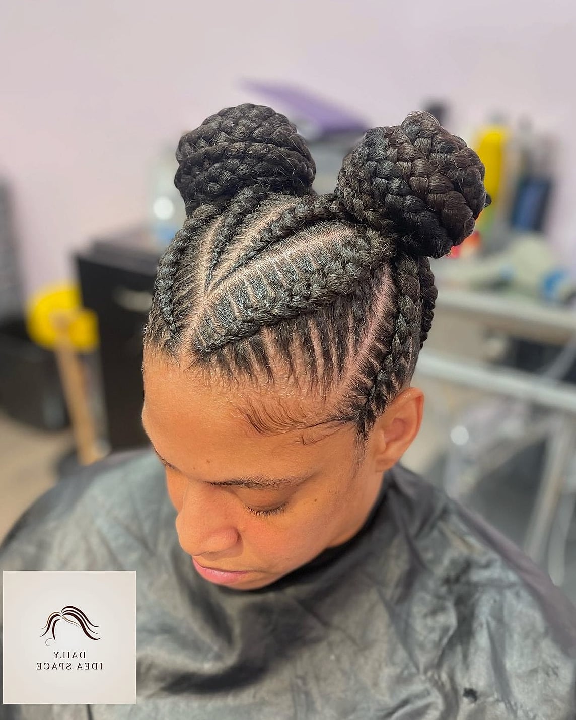 Braided Space Buns