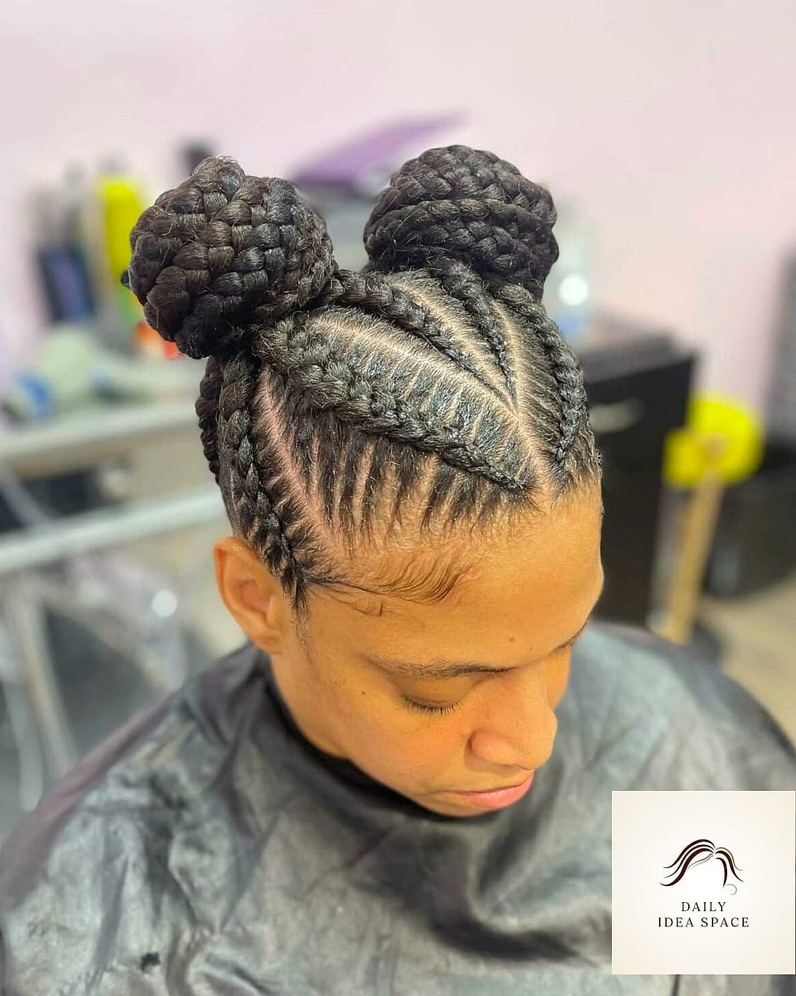 Braided Space Buns