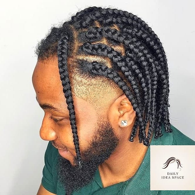 25 Braids For Men Ideas That Are Going Viral on Pinterest Right Now 24 Braided Top With Shaved Design