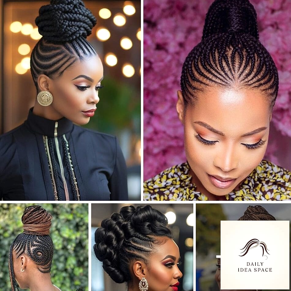 Braided Updo with Accessories