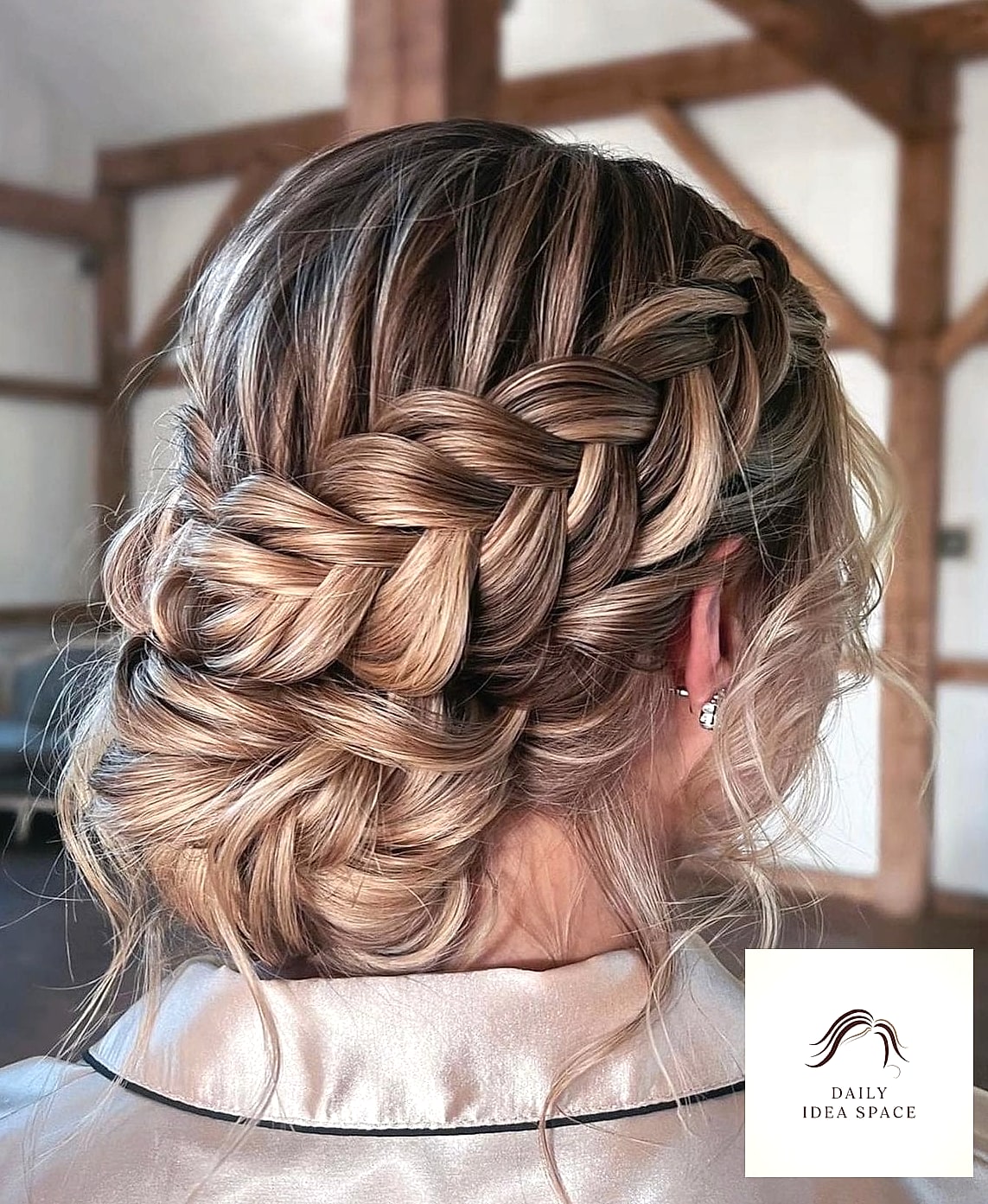 Braided Updo with Face-Framing Pieces
