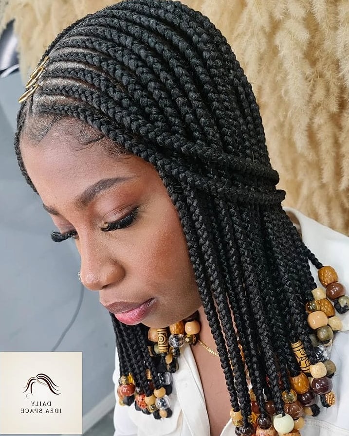 27 Scalp Braids Ideas Every Woman Needs to See 26 Braids With Beaded Ends