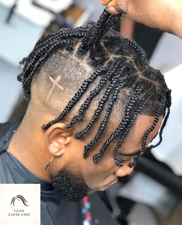 25 Braids For Men Ideas That Are Going Viral on Pinterest Right Now 18 Braids With Fade And Line Up