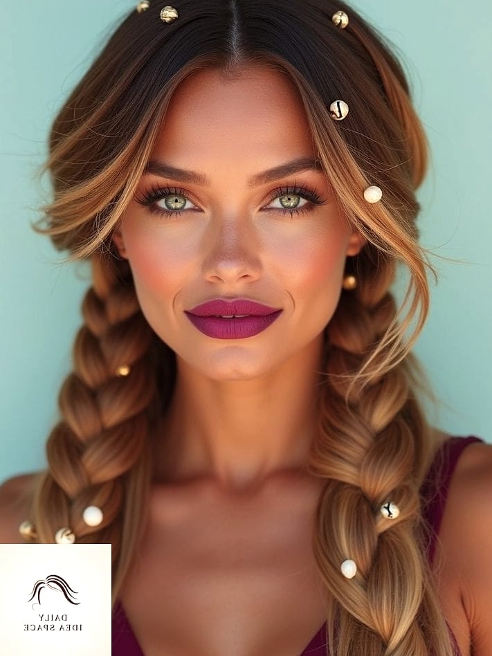 20 Bora Bora Braids Ideas That Will Make You Book Your Appointment Immediately 18 Braids with Gold Cuffs and Wraps