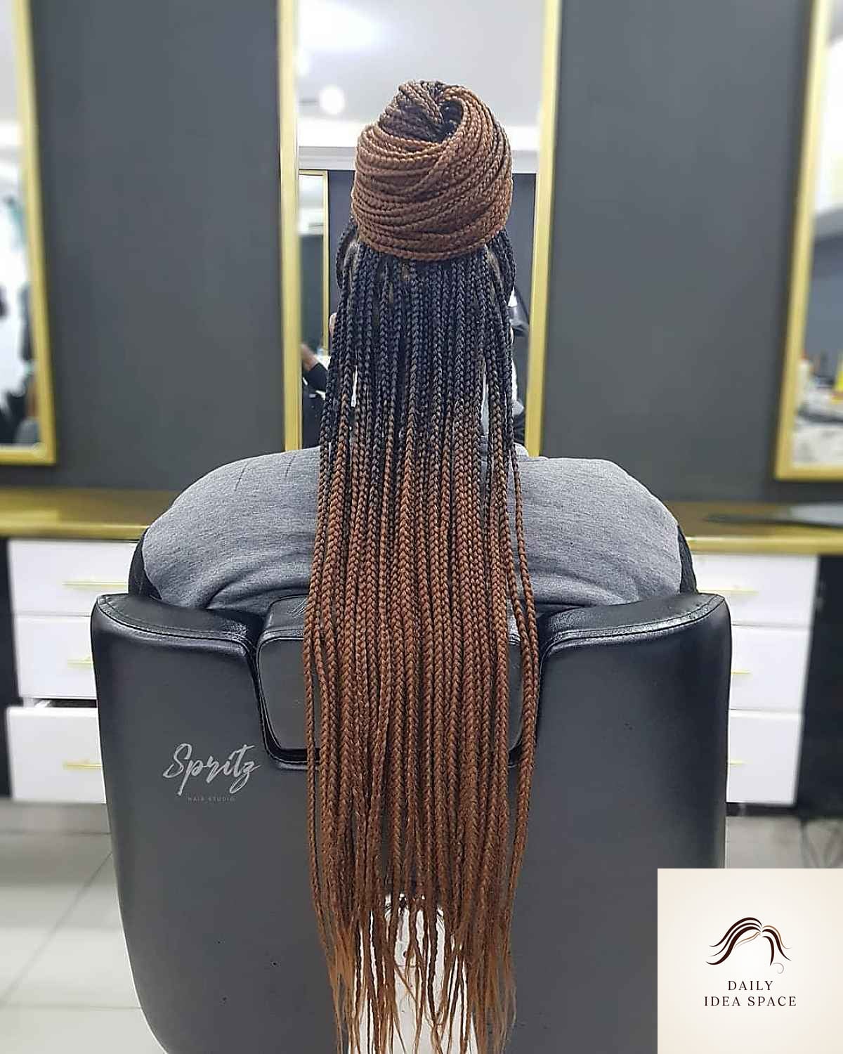 Brown Ombre Box Braids