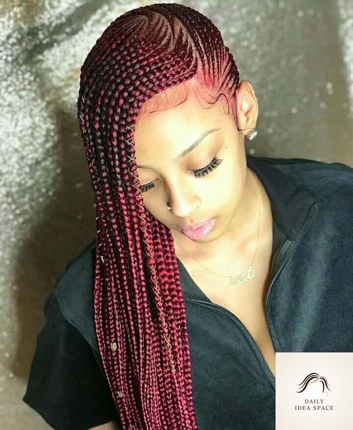 20 Lemonade Braids Hairstyles Ideas That Will Make You Book Your Appointment Immediately 3 Burgundy Lemonade Braids