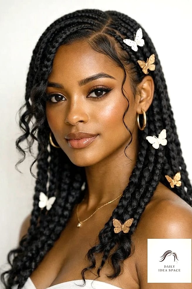 Butterfly Braid With Face-Framing Layers