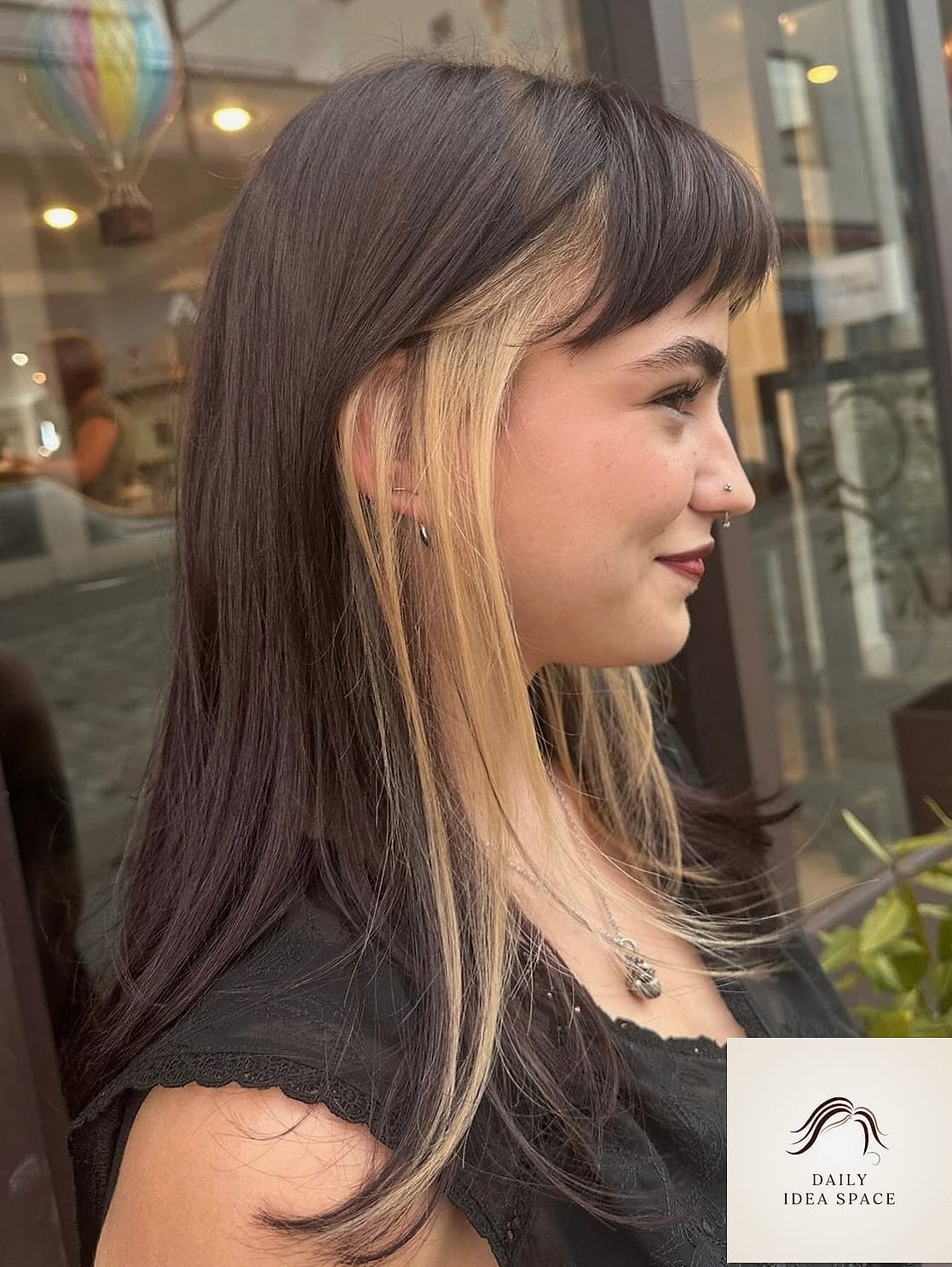 20 Peekaboo Hair Color Ideas That Are Breathtakingly Beautiful 18 Buttery Blonde with Chestnut Peekaboo