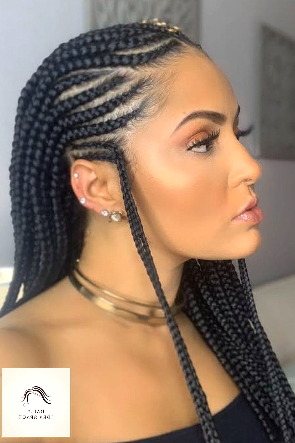 25 Fulani Braids With Curls Ideas That Are Dreamy and So Inspiring 3 Center-Part Fulani with Curly Fringe