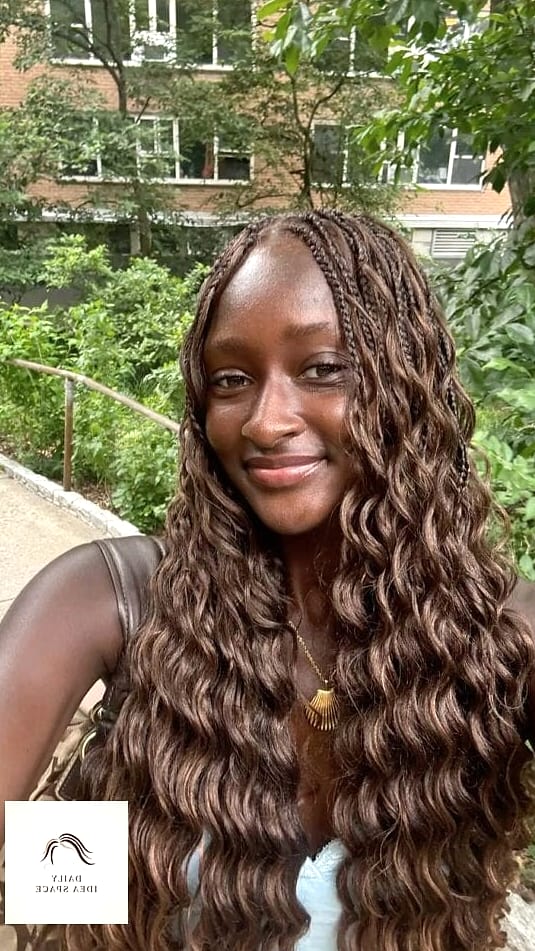 Chestnut Brown Goddess Braids