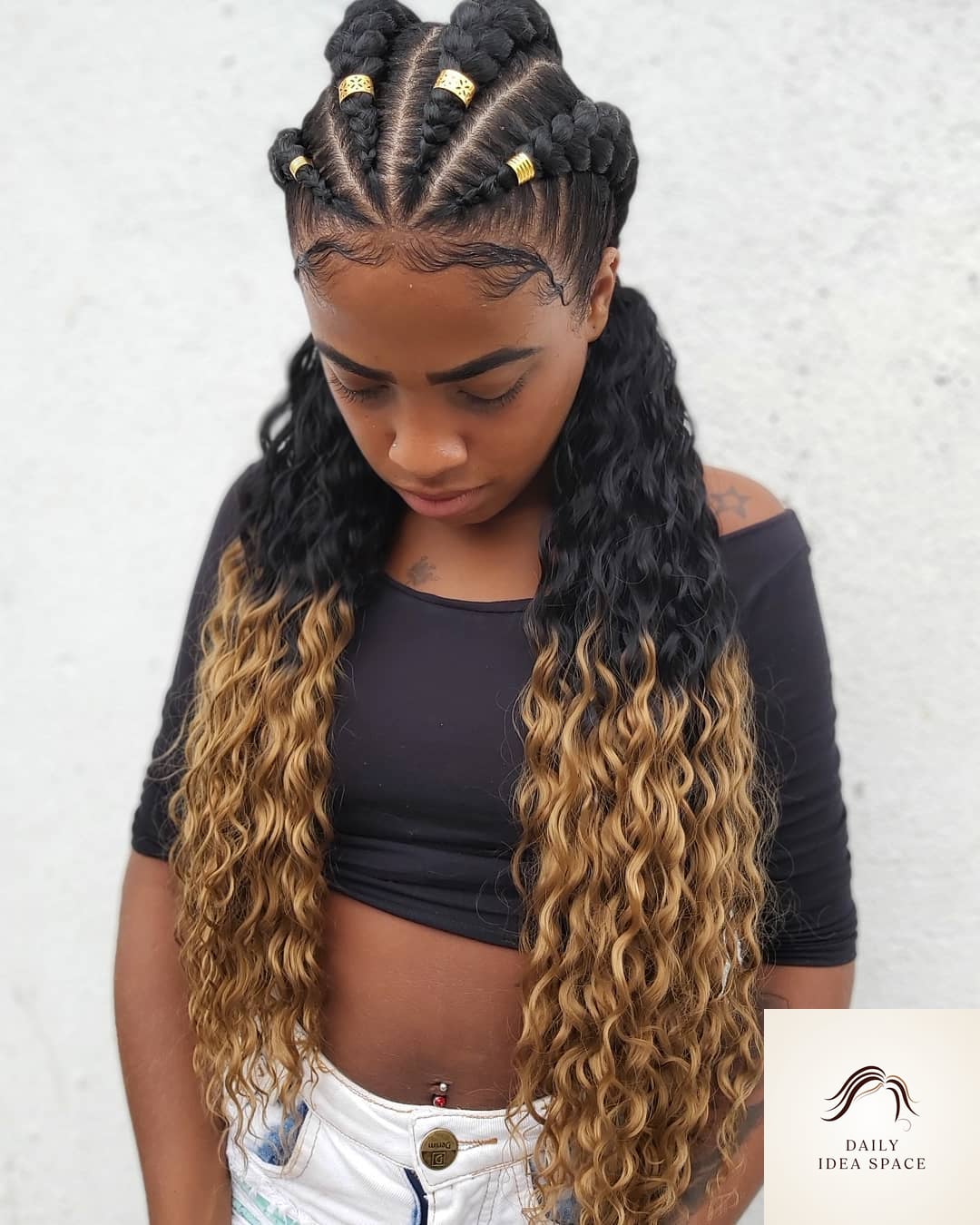 22 Ghana Braids Ideas That Will Transform Your Look 19 Chunky Ghana Braid Updo