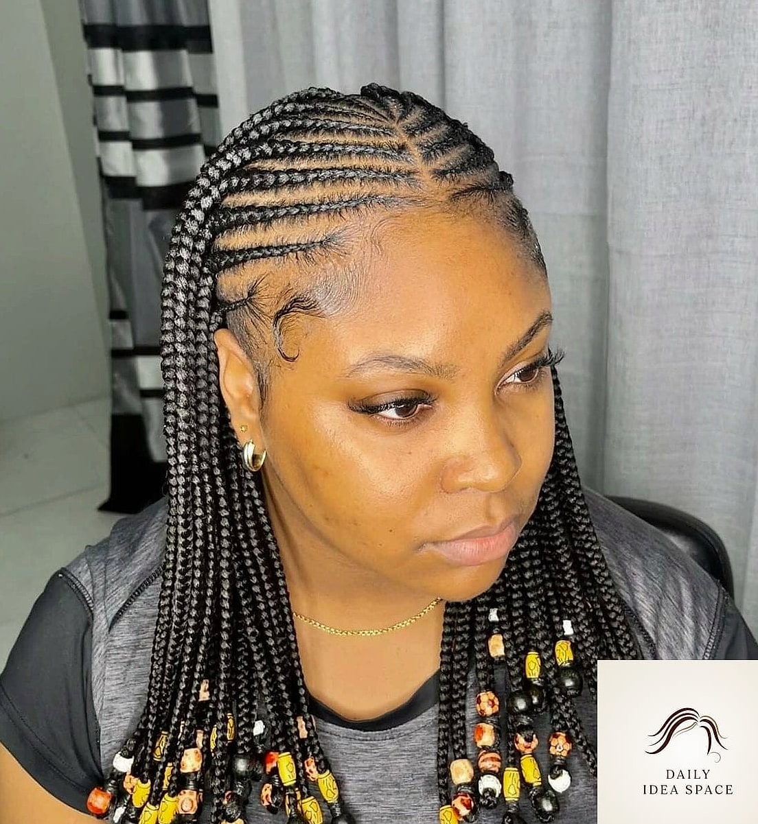 26 Fulani Braids Hairstyles Ideas That Are Gorgeous and So Inspiring 3 Classic Center Braid With Cornrows