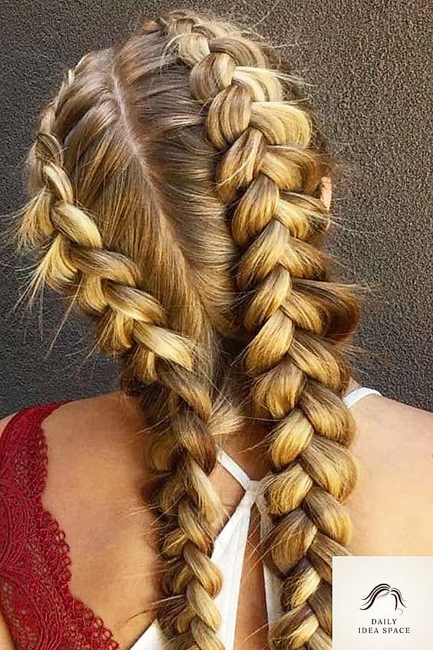 Classic Dutch Braid Pigtails
