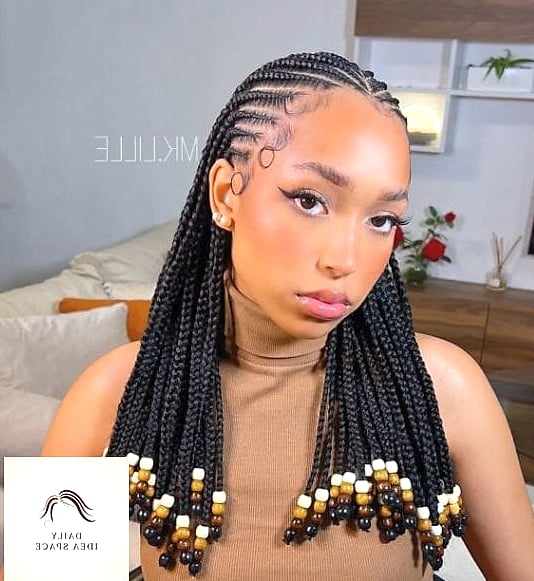 Classic Fulani Braids with Beads