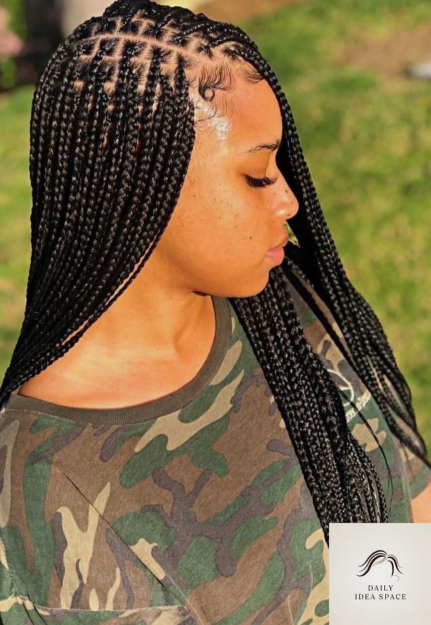 28 Braids For Black Women Looks You'll Want to Screenshot Immediately 2 Classic Knotless Box Braids
