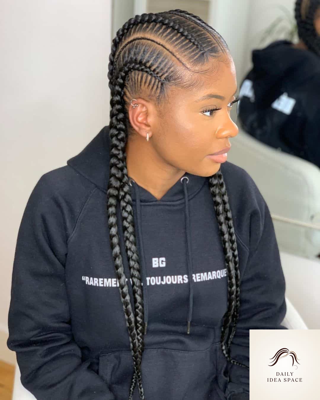 22 Ghana Braids Ideas That Will Transform Your Look 1 Classic Straight-Back Ghana Braids