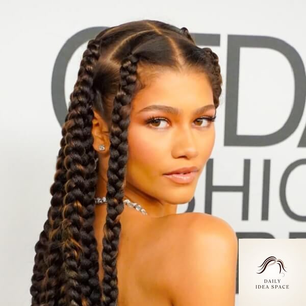 28 Jumbo Box Braids Looks You'll Want to Screenshot Immediately 2 Classic Waist-Length Jumbo Braids
