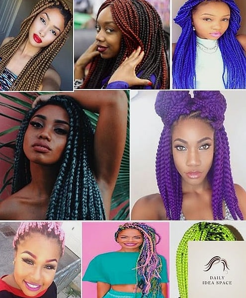 26 African Braids Hairstyles Ideas That Are Gorgeous and So Inspiring 22 Colored Braids