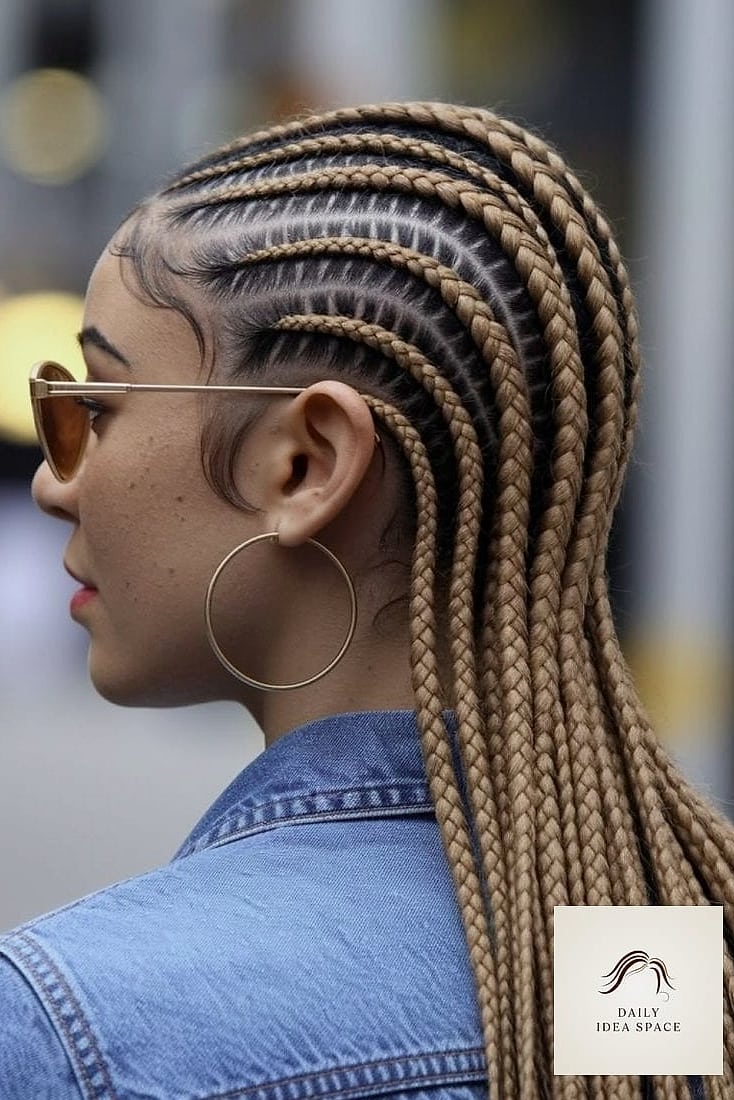 25 Straight Back Braids Ideas That Are Going Viral on Pinterest Right Now 10 Colored straight back braids in burgundy